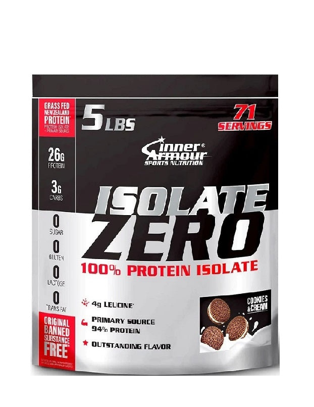 Isolate Zero 5 lbs Inner Armour proteína aislada sin azúcar para recuperación y definición muscular