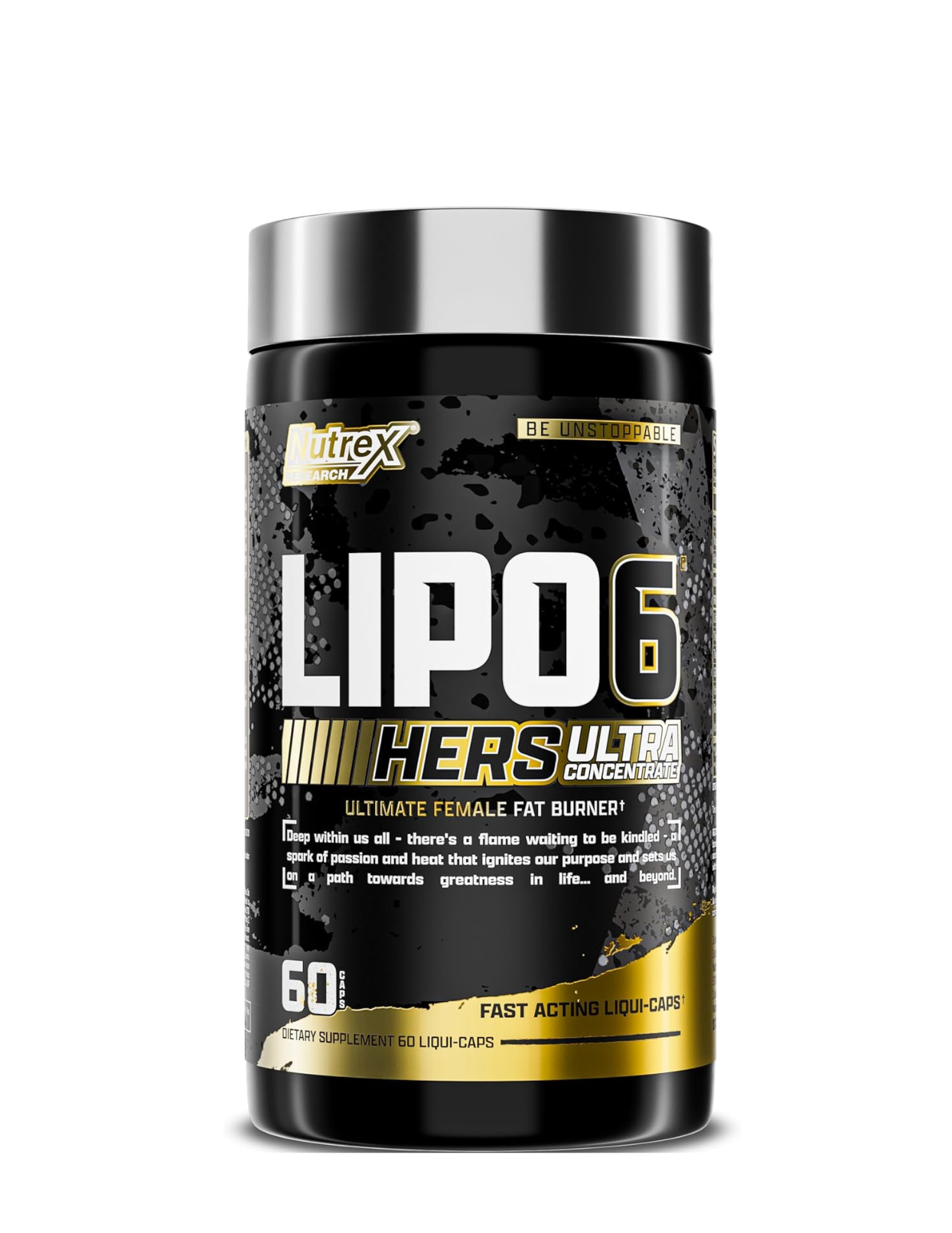 Lipo 6 Black Hers Ultra Concentrado Nutrex termogénico para mujeres, 60 cápsulas