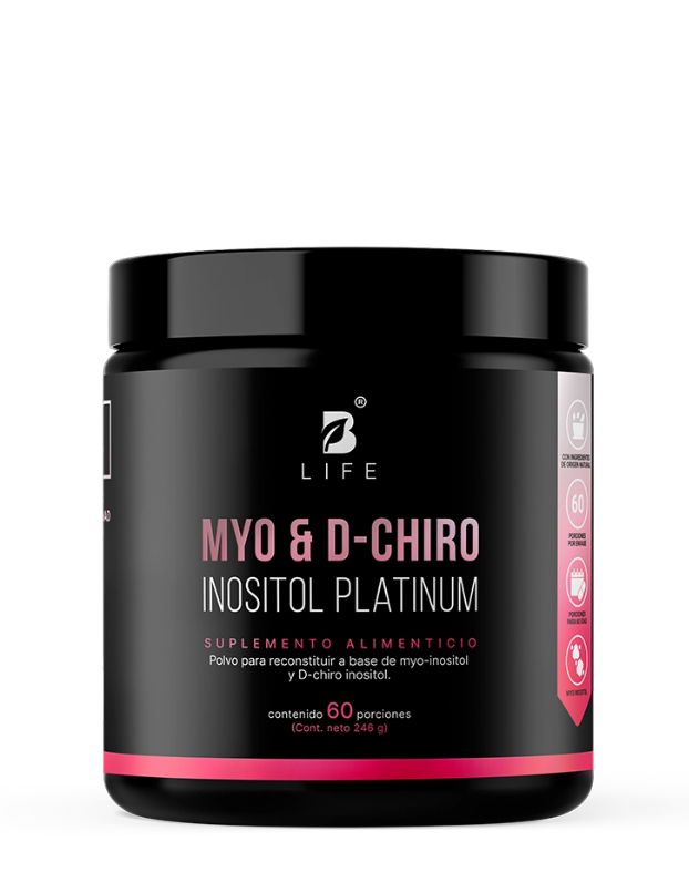 Myo & D-Chiro Inositol Platinum en polvo – proporción 40:1 para aliviar PCOS, equilibrar hormonas, ciclo menstrual y sensibilidad insulínica