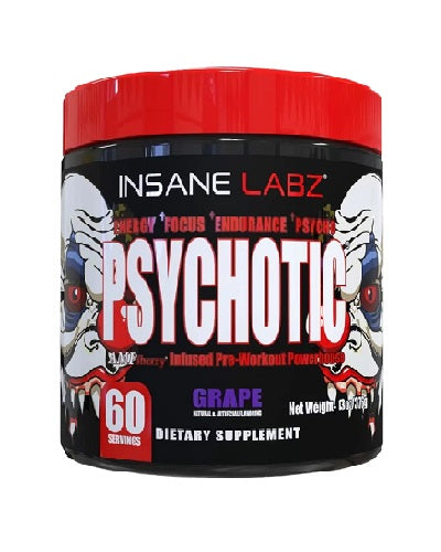 Psychotic Insane Labz 60 serv preentreno con energía intensa y resistencia prolongada