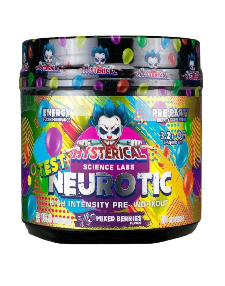 Test Neurotic Hysterical Labs 30 servicios pre-entreno con estimulantes y potenciador de testosterona