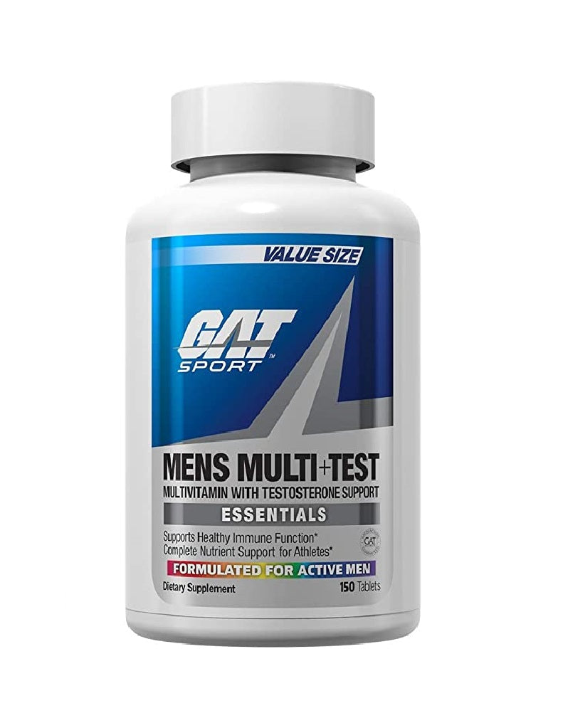 Men’s Multi + Test GAT Sport 150 tabletas multivitamínico con apoyo hormonal para energía, recuperación e inmunidad