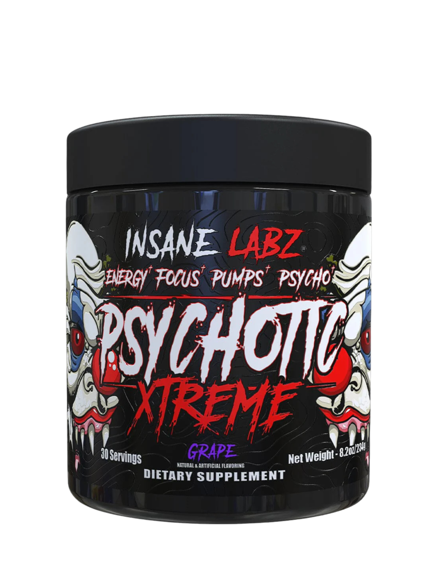 Psychotic Xtreme Insane Labz 30 servicios — pre-entreno de alta estimulación para energía y enfoque extremo