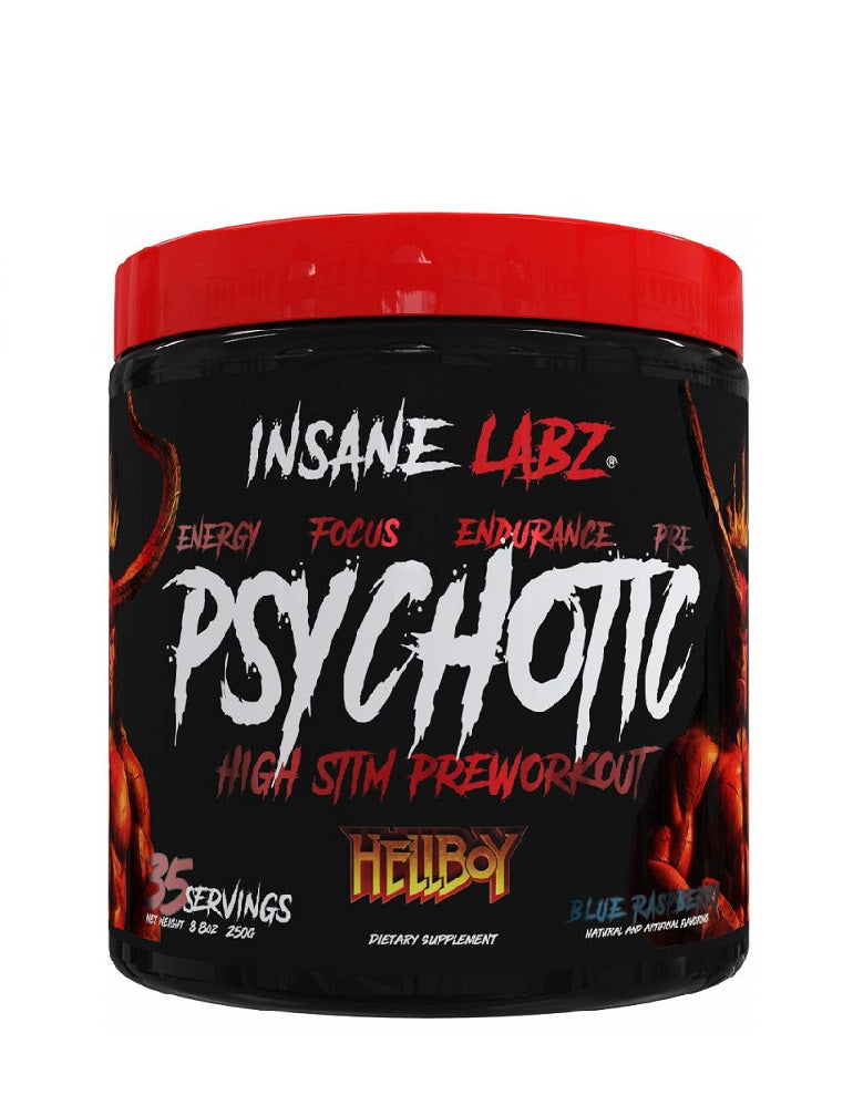 psychotic Hellboy Insane Labz 35 serv preentreno con energía extrema y enfoque