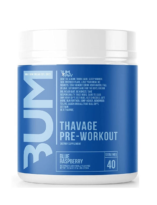 CBUM Thavage Pre-Workout 40 servicios RAW Nutrition suplemento preentrenamiento