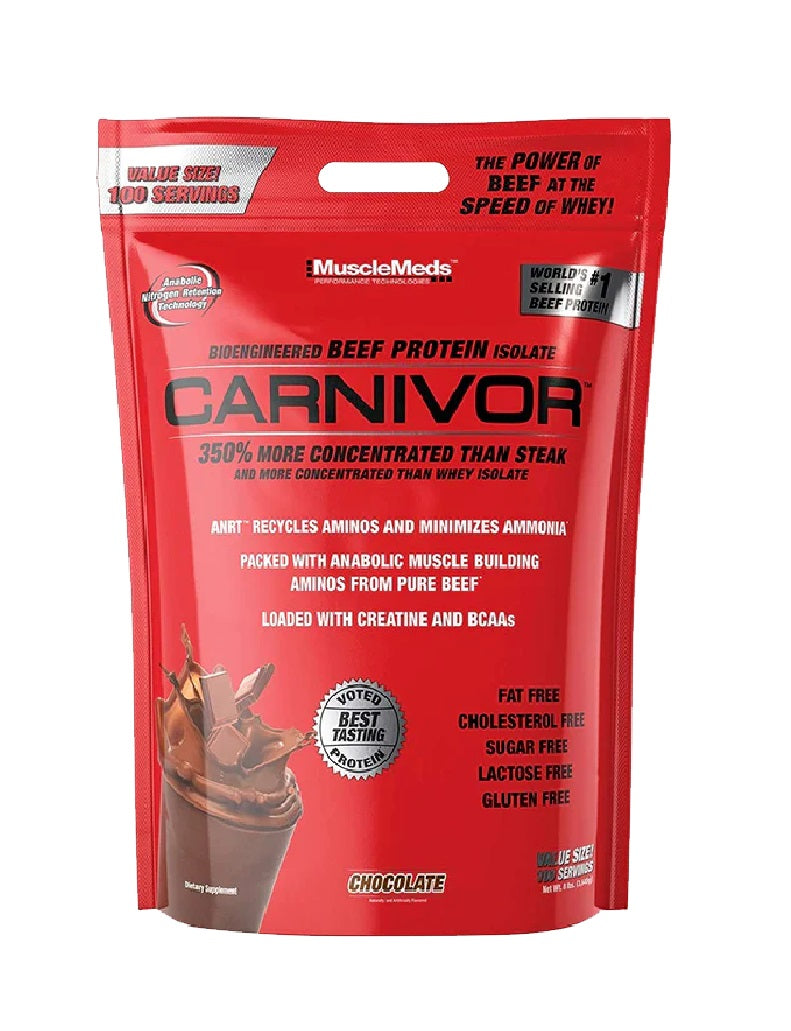 Carnivor 8 lbs MuscleMeds proteína de carne de res sin lactosa para ganancia muscular

