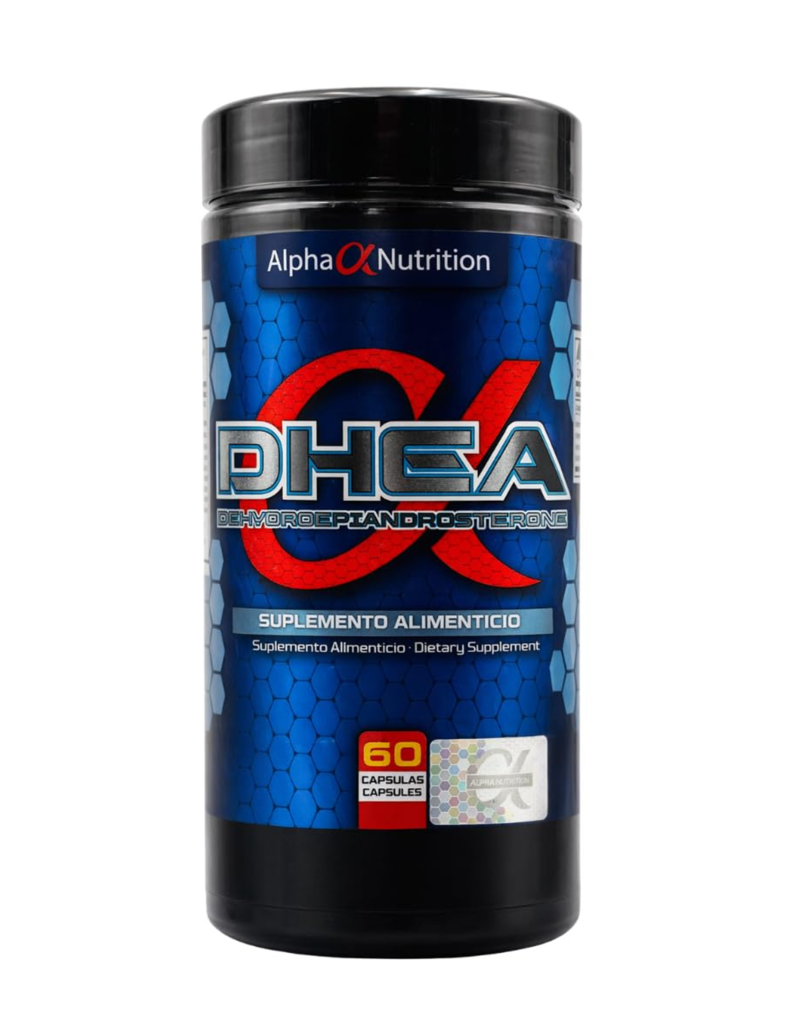 DHEA Alpha Nutrition 60 cápsulas — suplemento alimenticio en cápsulas