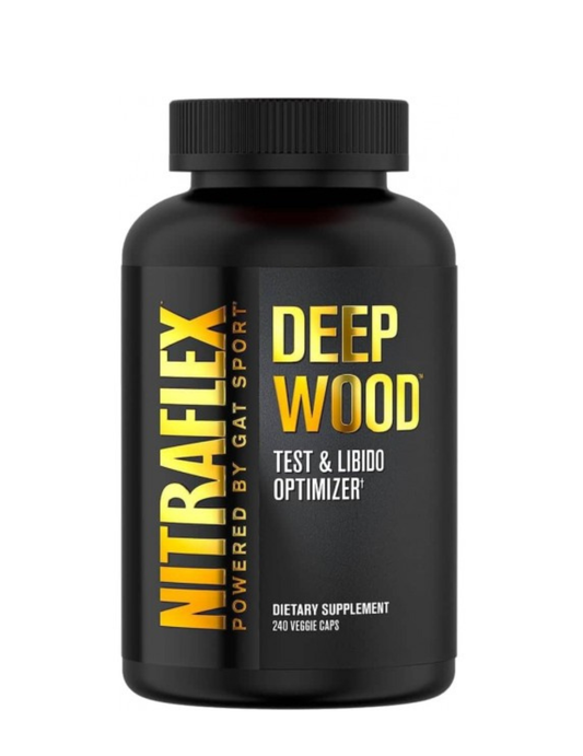 Deep Wood GAT Sport 240 cápsulas con Acetil L-Carnitina, KSM-66 Ashwagandha, Maca, Tongkat Ali y Shilajit