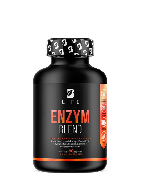 Enzym Blend B Life 90 cápsulas con enzimas digestivas y probiótico para aliviar hinchazón, mejorar digestión y absorber nutrientes
