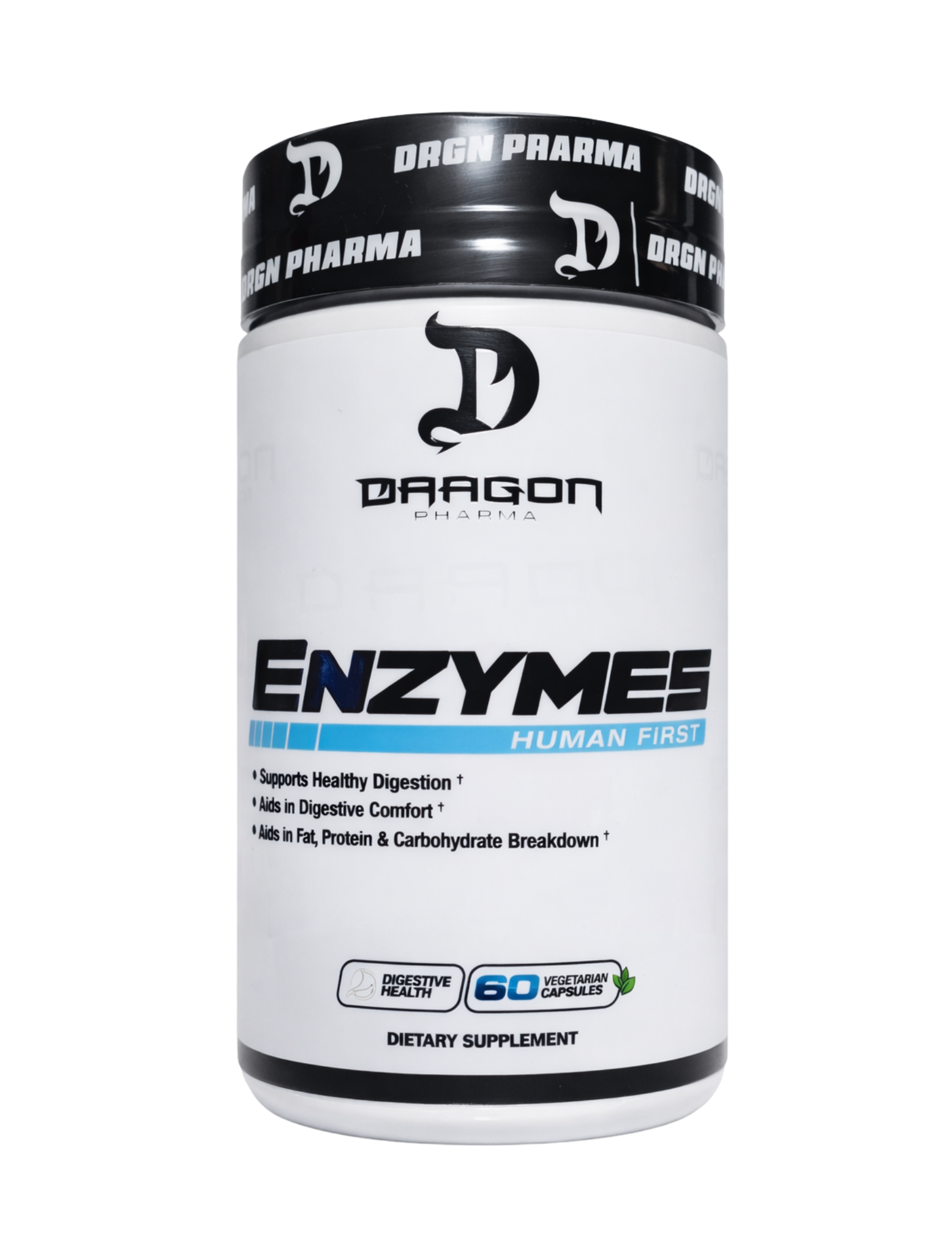 Enzymes Dragon Pharma 60 cápsulas — enzimas digestivas para apoyo digestivo