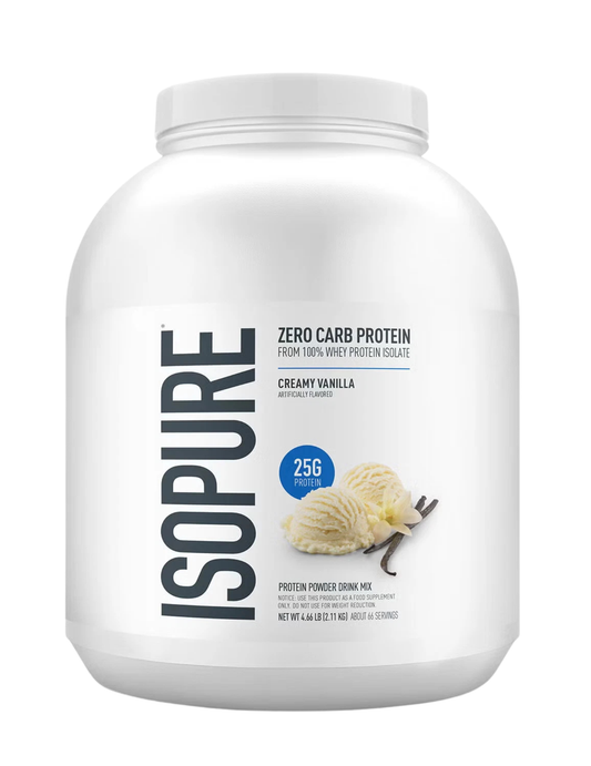 Isopure Zero Carb Protein 4.5 lb Nature’s Best proteína aislada de suero con 25 g de proteína y cero carbohidratos