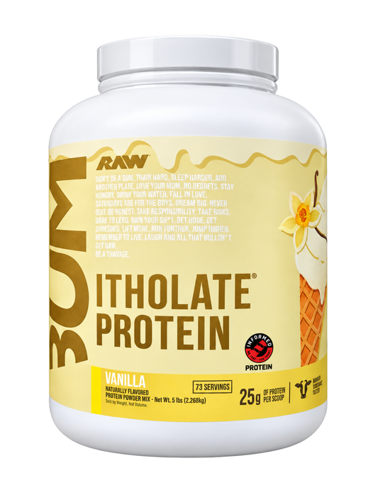CBUM Itholate Protein 5 lbs Raw Nutrition proteína aislada pura para recuperación muscular
