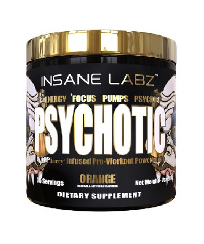 Psychotic Gold Insane Labz 35 serv preentreno con enfoque, energía y bombeo muscular

