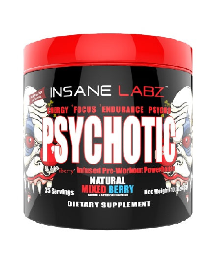 Psychotic Insane Labz 35 serv preentreno con energía extrema y enfoque mental

