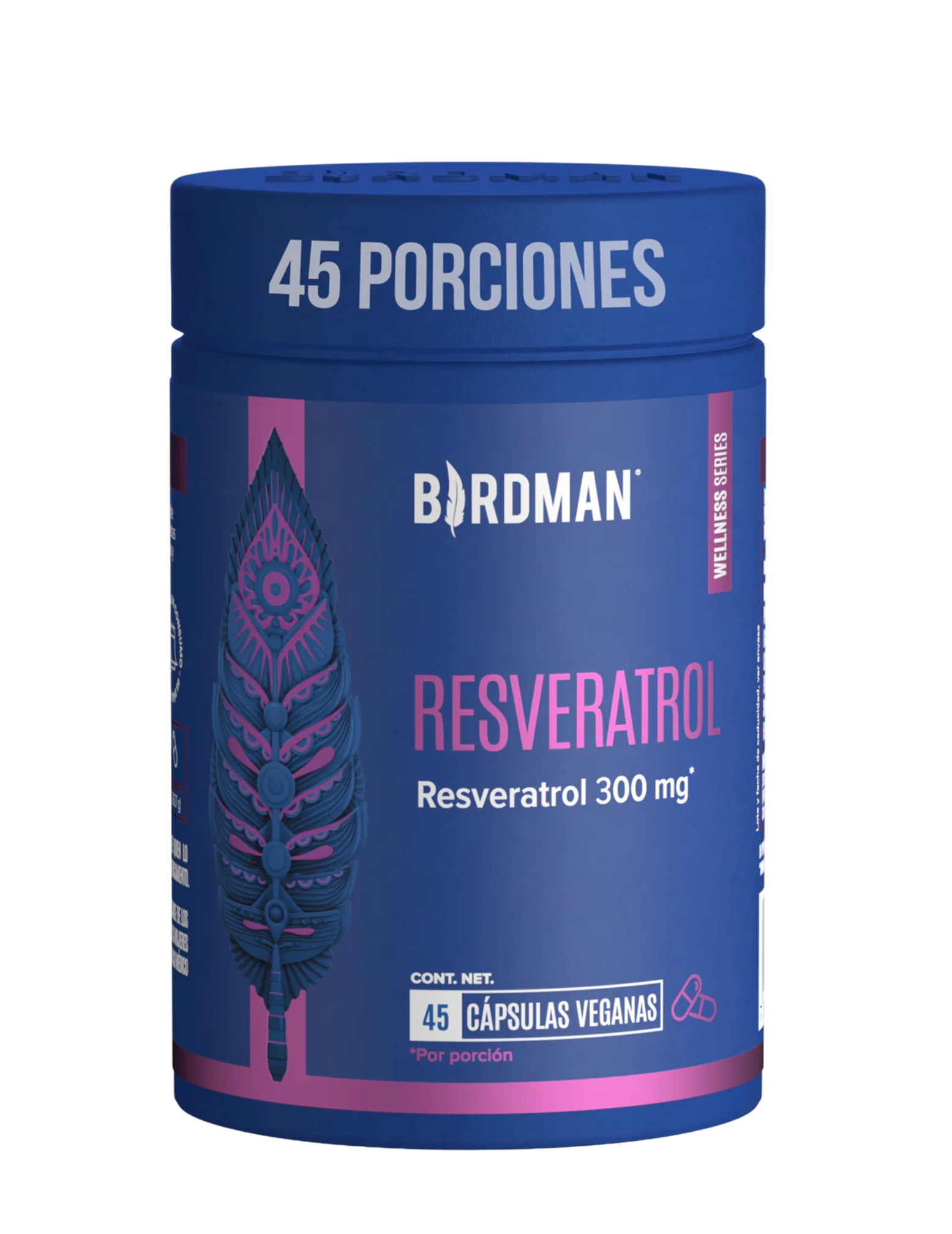 Resveratrol Birdman 45 servicios — suplemento de resveratrol en polvo