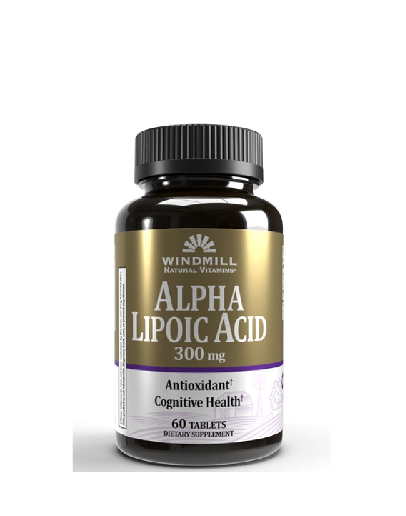 Alpha Lipoic Acid Windmill 300 mg 60 tabletas antioxidante apoyo metabólico y recuperación muscular