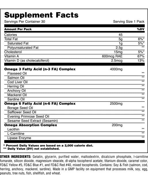 Animal Omega 30 packs – Universal Nutrition