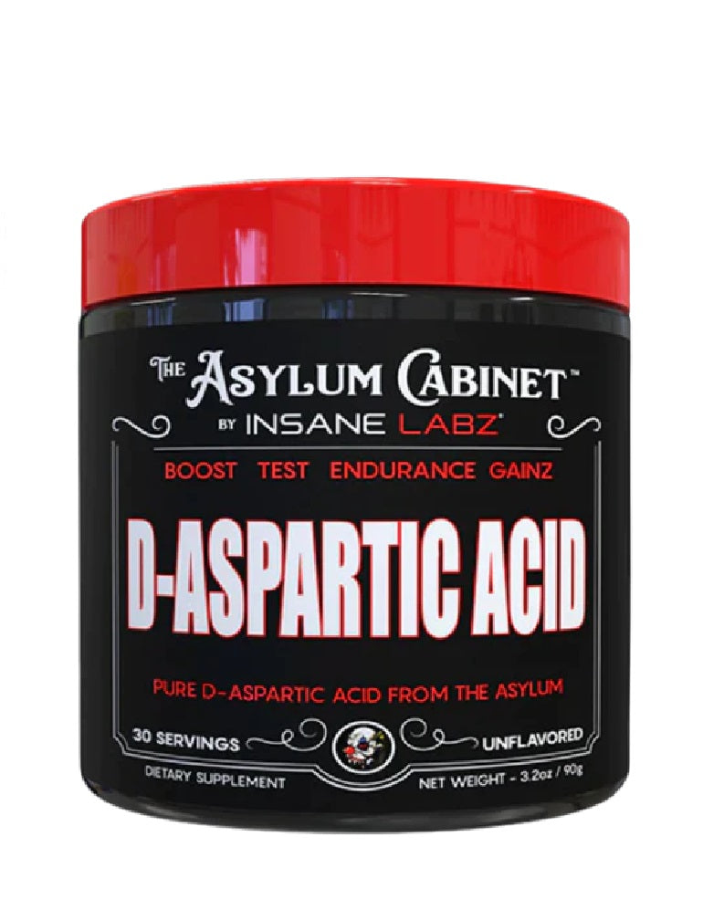 D-Aspartic Acid Insane Labz 30 servicios para estimular testosterona y mejorar fuerza y recuperación