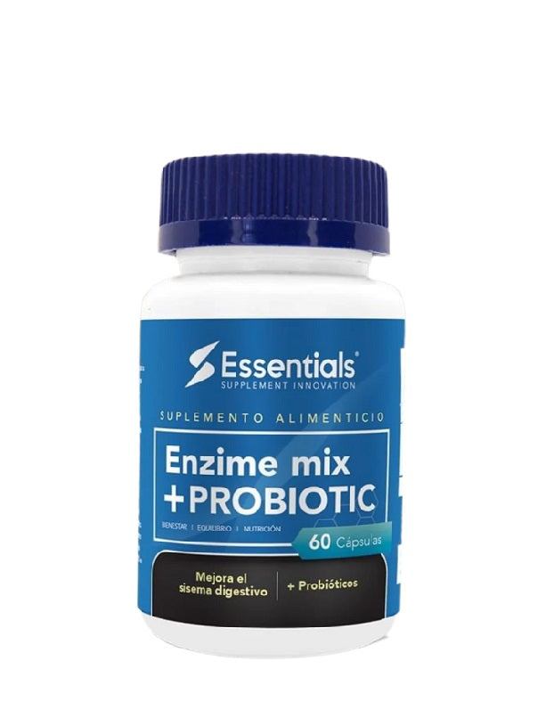 Enzime Mix+Probiotic Essentials 650 mg – combinación de enzimas digestivas y probióticos para salud intestinal