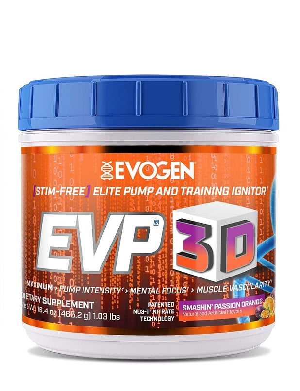 EVP 3D 40 20 servicios Evogen preworkout sin estimulantes bombeo muscular

