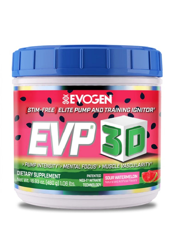 EVP 3D 40 20 servicios Evogen preworkout sin estimulantes bombeo muscular

