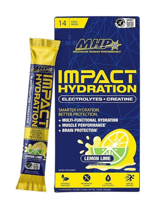 Impact Hydration MHP 14 sticks — electrolitos en polvo para hidratación deportiva