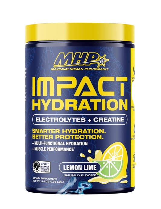 Impact Hydration MHP 30 servicios — electrolitos en polvo para hidratación deportiva