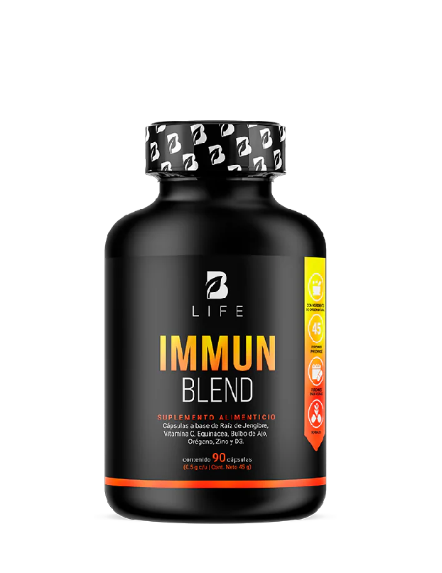 Multivitamínico B Life con vitamina C y jengibre 500 mg (90 cápsulas) para energía, inmunidad y bienestar digestivo