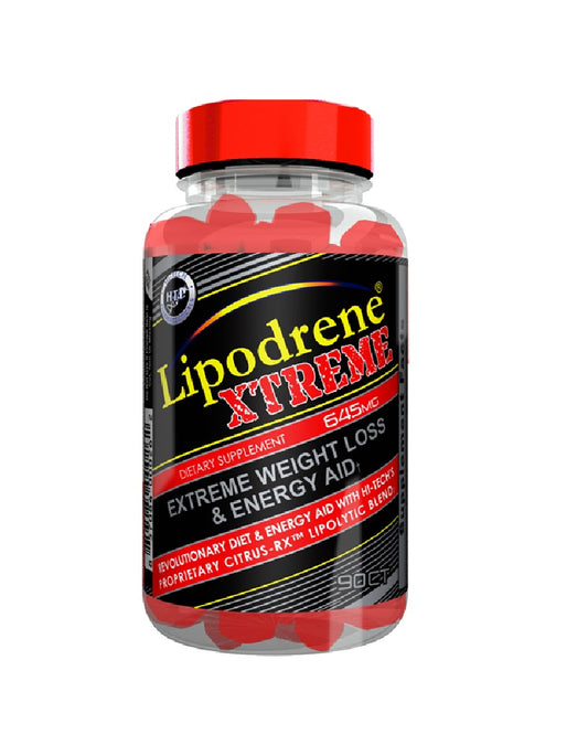 Lipodrene Xtreme Hi-Tech 90 tabletas termogénico extremo para quema de grasa, energía explosiva y enfoque mental