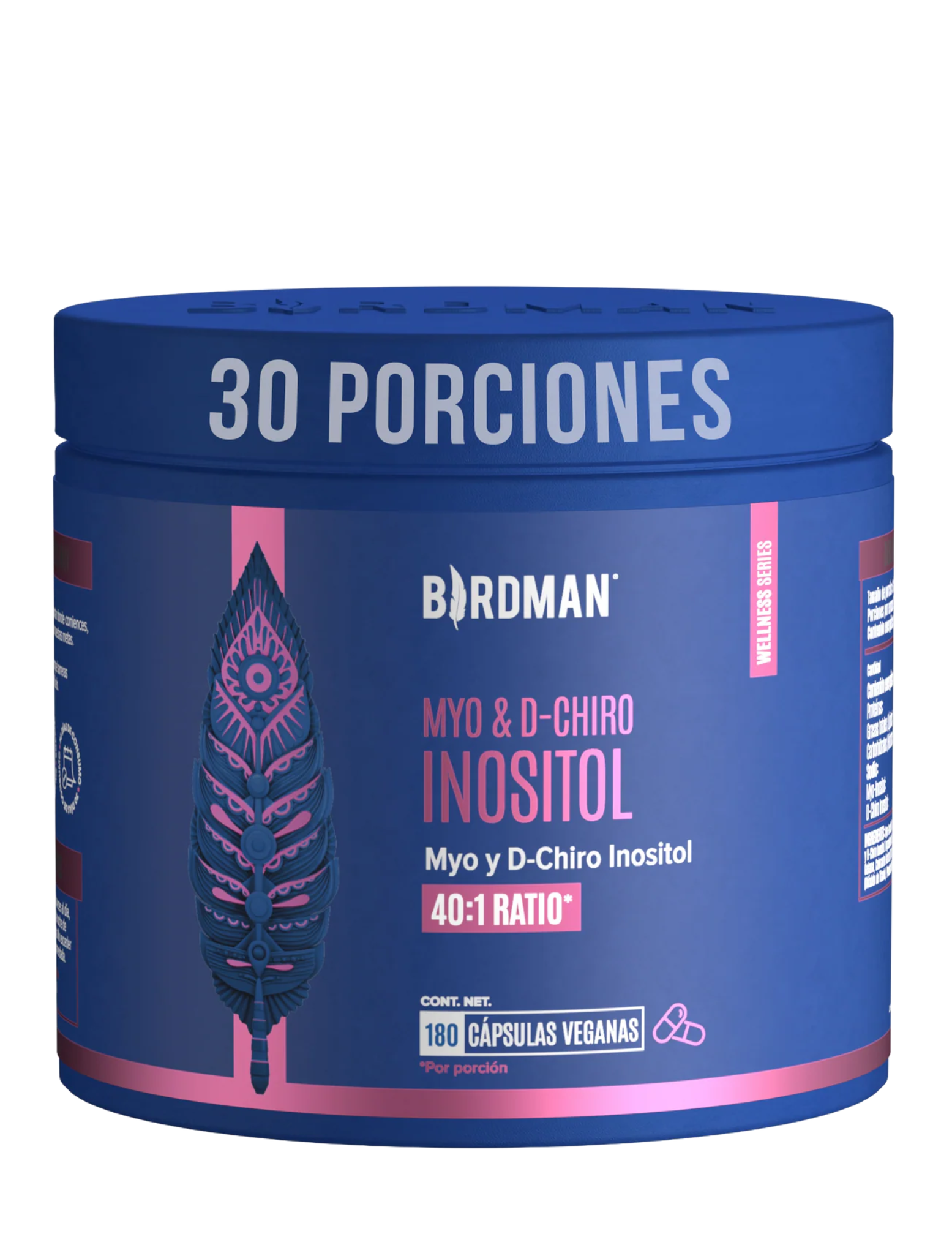 Myo D-Chiro Inositol Birdman 180 cápsulas — suplemento de inositol en cápsulas
