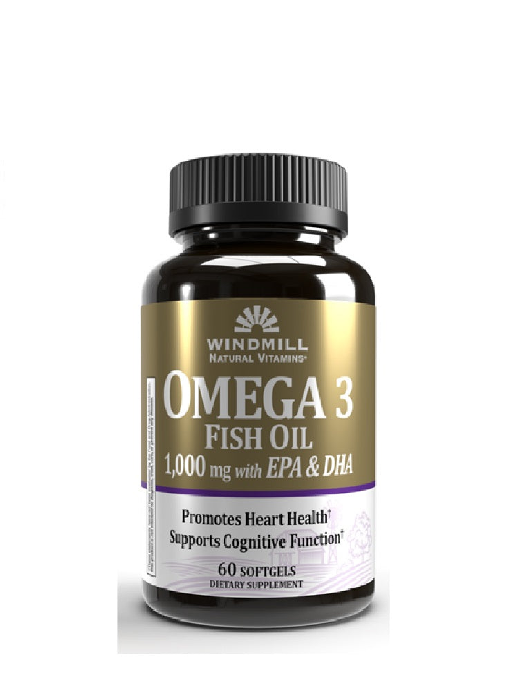 Windmill Omega 3 EPA + DHA 1000 mg – 60 cápsulas para corazón, cerebro y articulaciones