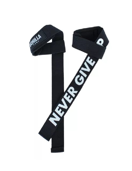 STRAPS NEVER GIVE UP GORILLA
