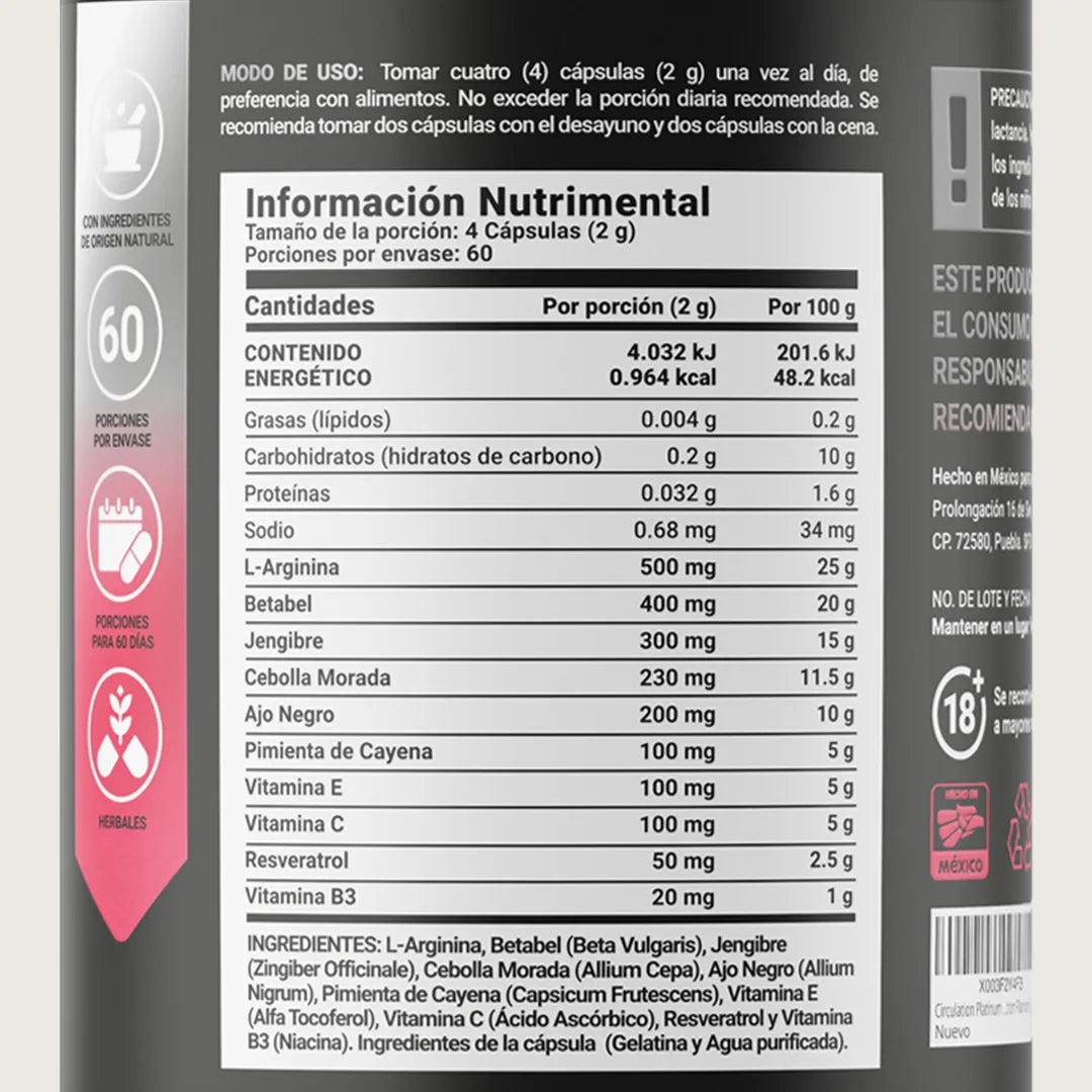 VenFlow Platinum 240 Cápsulas – B-Life