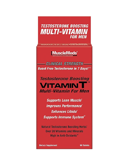 Vitamin T MuscleMeds 90 tabletas multivitamínico completo para deporte, energía e inmunidad