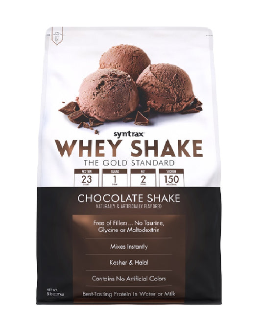 Whey Shake 5 lbs Syntrax proteína de suero concentrado con excelente sabor y fácil digestión

