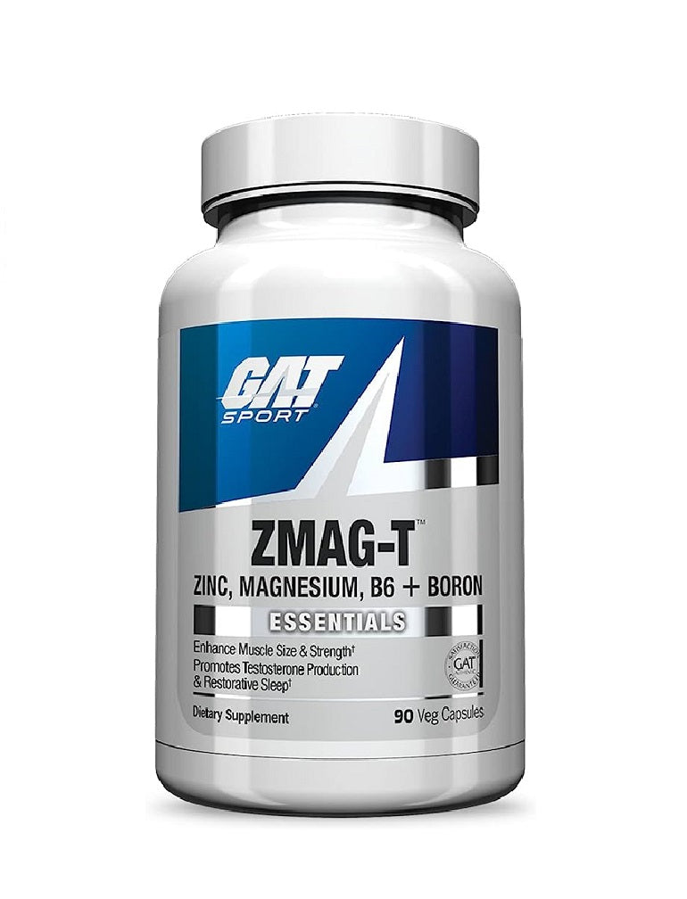 ZMAG-T GAT Sport 90 cápsulas con zinc, magnesio, B6 y boron para recuperación, testosterona y sueño reparador